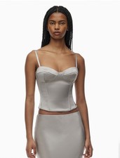 Aritzia Dazzle Satin Bustier NWOT
