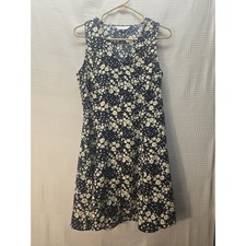 Lauren Conrad Dress Womens Size Small Floral Button Up Sleeveless Vneck 7169