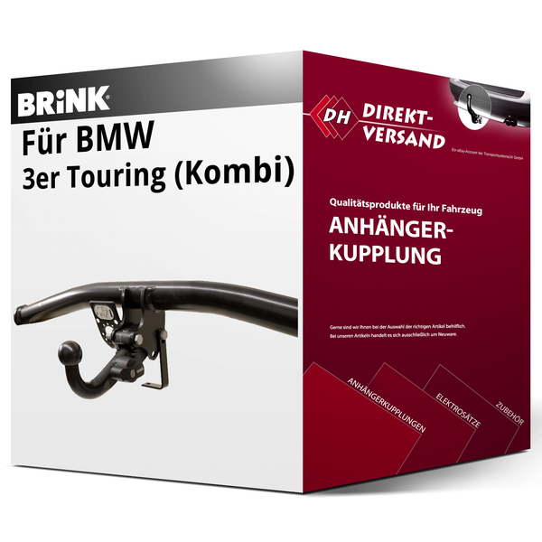 für BMW 3Er Touring Typ E91 (Brink) AnhäNgerkupplung Horizontal Abnehmbar Neu-image