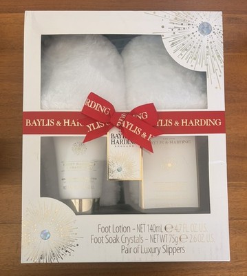 Baylis & Harding Gift Set Sweet Mandarin & Grapefruit Luxury Slippers Lotion NEW
