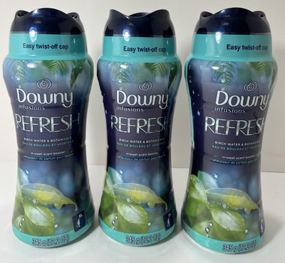 (3) Downy Bliss In-Wash Scent Booster Beads BIRCH WATER & BOTANICALS 12.2 oz