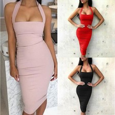 Sleeveless Bandage Cocktail Party Evening Bodycon Short Women's Dress Mini Club