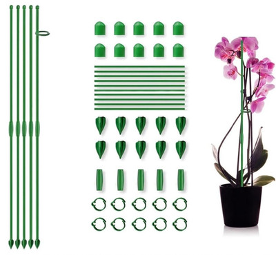 Adjustable Plant Support Stakes,Telescoping Support Sticks with Clips for Plants