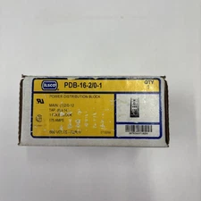 ILSCO PDB-16-2/0-1 Power Distribution Block, 600Vac, 175 Amps, 1-Pole, 90°C