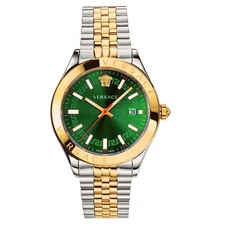 Versace VEVK00620 Hellenyium Men's Green Dial Two-Tone Swiss Quartz Watch