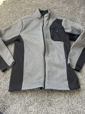 Spyder Youth Size XL18 Outbound Waffle Knit Full Zip Polyester Jacket Gray D2