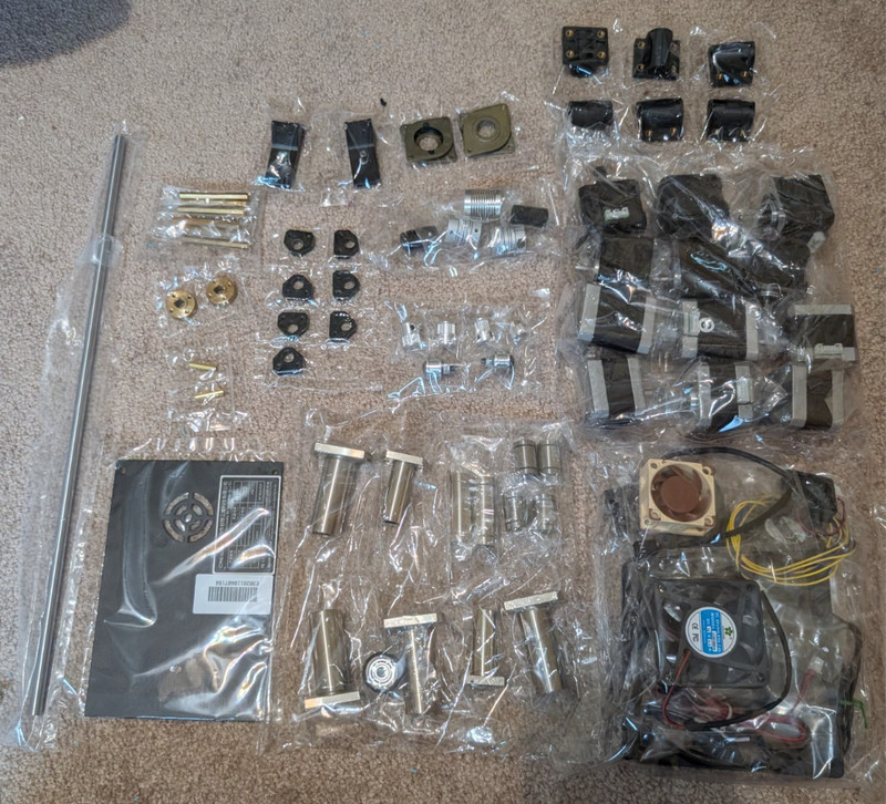 3d printer parts auction, stepper motor, bearings, couplers, fans and more