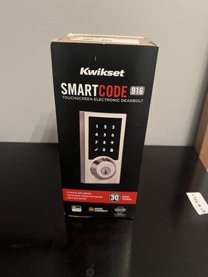 Kwikset SmartCode 916 Touchscreen Deadbolt Lock Satin Nickel