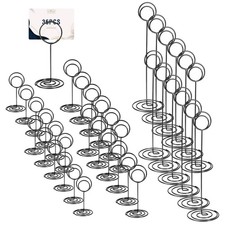 36pcs Table Number Holders,3 Size Place Card Holders Black Wire Photo Holder,...