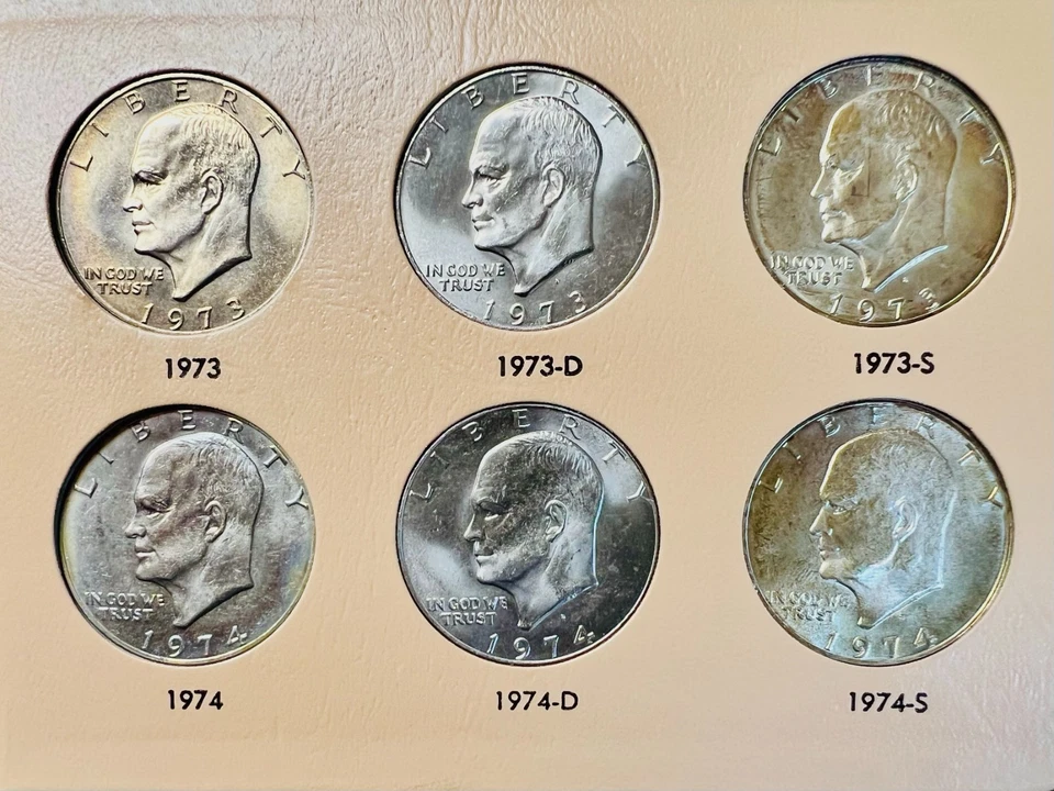 Eisenhower PDS Set w/ an extra Dansco page (35 total): All UNC/BU & Album Toned - Image 3 of 4