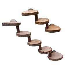 3/5 Layers Wooden Hamster Ladder Suspension Bridge Climbing Stairs Perches Cage