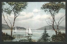 Southwest Harbor ME Somes Sound postcard 1908