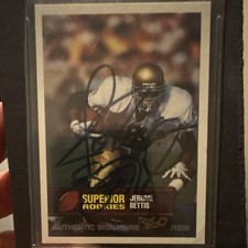 Superior Rookies 1994 Jerome Bettis Autographed Rookie Card #860/1000 Notre Dame