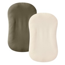Muslin Baby Lounger Cover 2 Pack, 100 Cotton Infant Lounger Cover, Soft Br...