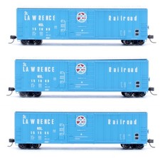 EXACTRAIL "N" SPUR 3 BLAUE ST LAWRENCE BOX CAR WAGGONS