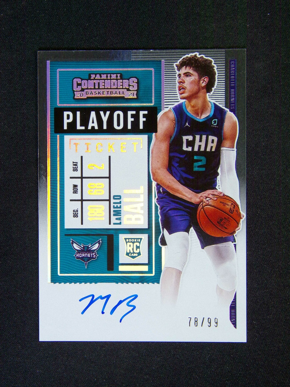 2020 Panini Contenders LaMelo Ball #125 RC Rookie Auto Playoff Ticket /99