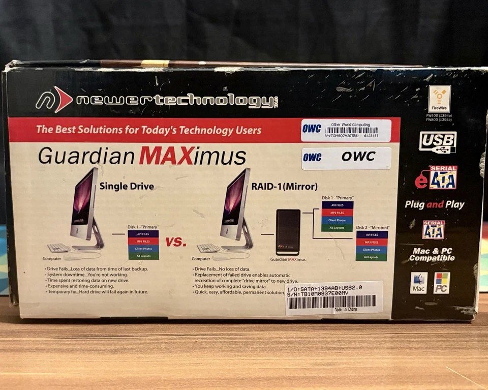 Guardian MAXimus "Quad Interface" FireWire 800, FireWire 400 USB Foto 3 de 4