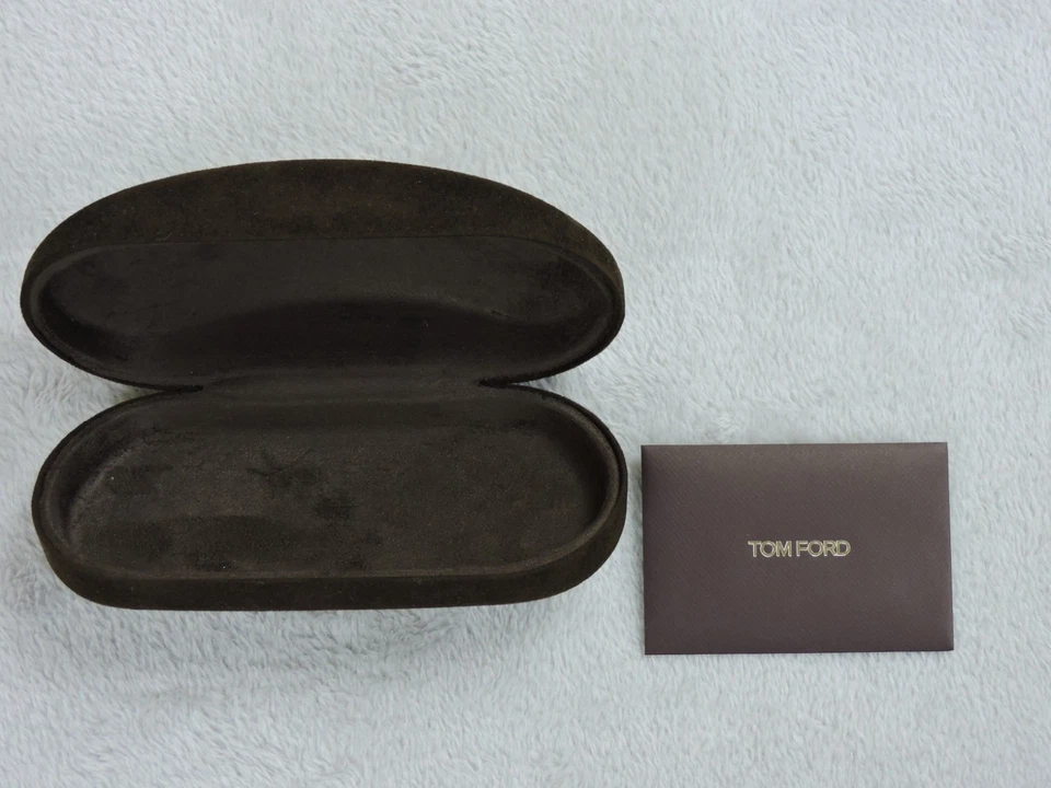 Gafas de sol Tom Ford estuche vacío marrón chocolate gafas cubierta dura Foto 3 de 4
