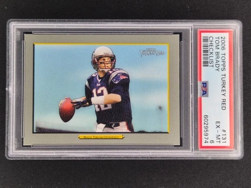 2006 Topps Turkey Red Tom Brady Checklist #131 New England Patriots PSA 6