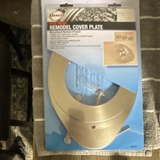 Danco Remodel Cover Plate Easy to Install Brushed Nickel Metal Bathroom 80054