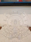Vintage Federal Glass Columbia Square Plates 9” Set of 4 Depression Glass