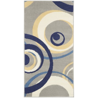 Grafix Geometric Grey 2' x 4' Area Rug, Easy Cleaning, Non Shedding, Bed Room...