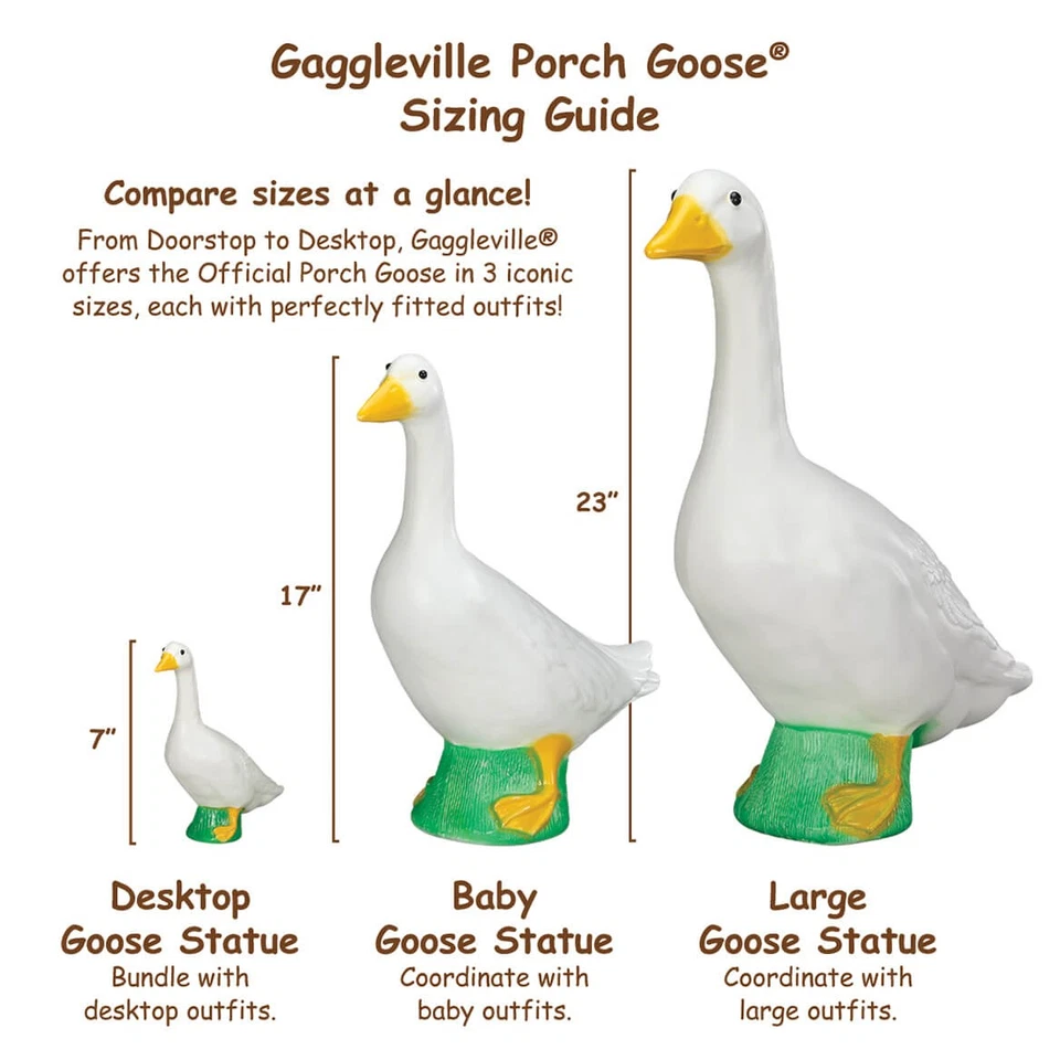 Ganso branco grande, decoração de jardim de plástico, 23” de altura - Imagem 4 de 4