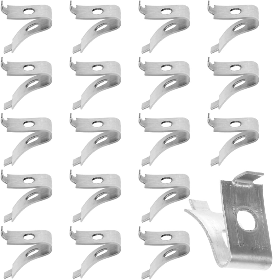 18 PCS Cabinet Shelf Clips Stainless Steel Metal Metals Silver 