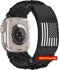 Rugged Braided Nylon Watch Band 49mm 46mm 45mm 44mm 42mm Apple Watch Ultra 4 3 2