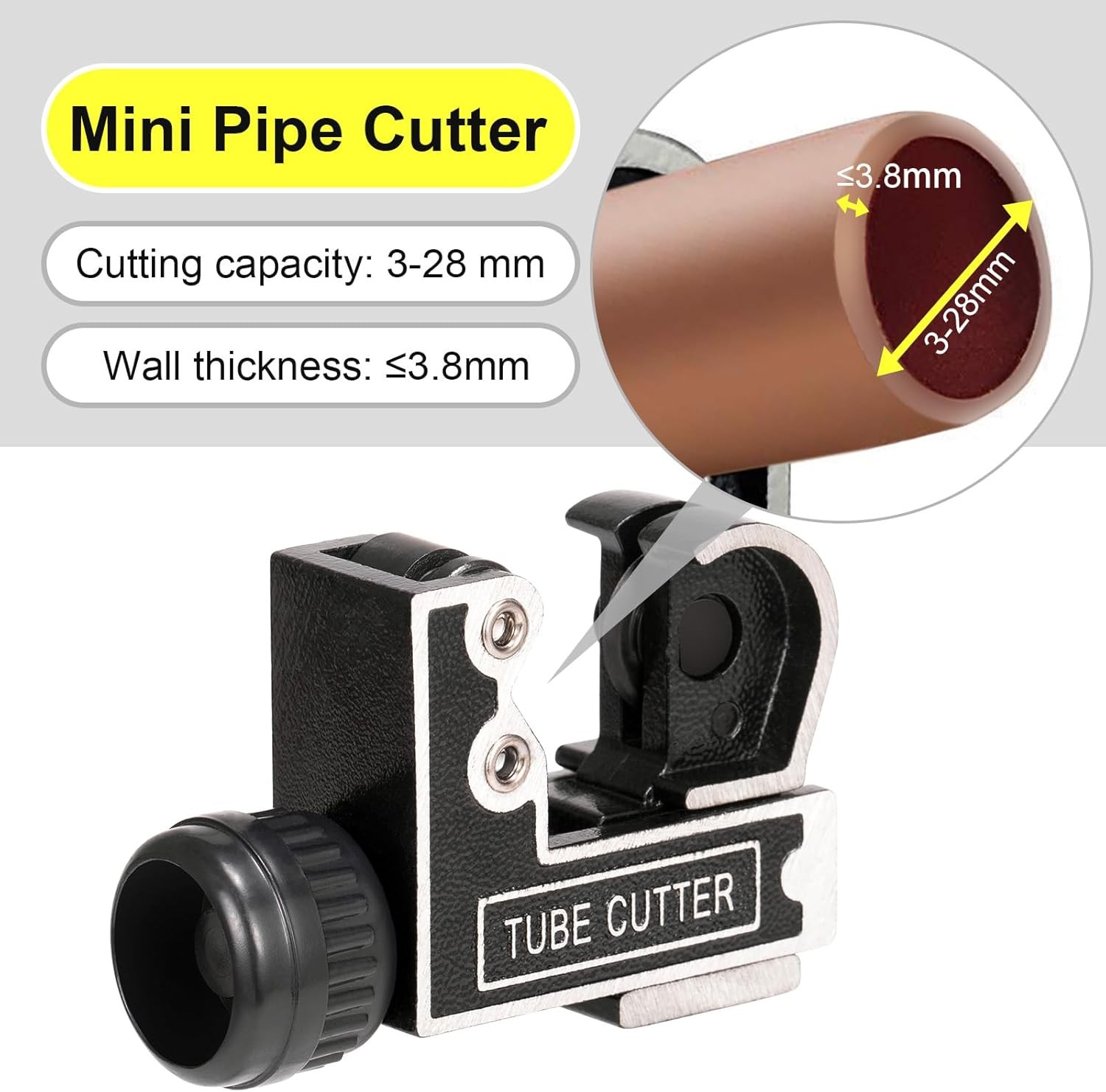 Mini Copper Pipe Cutter 3-28mm Tube Cutter for Copper Brass Aluminium Pipes