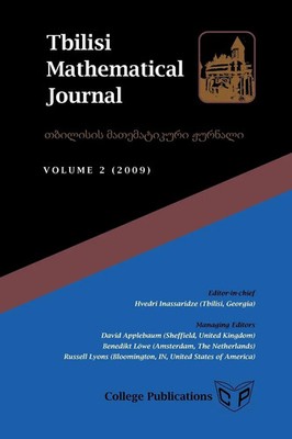 Tbilisi Mathematical Journal Volume 2 (2009) Hvedri Inassaridze Taschenbuch 2010