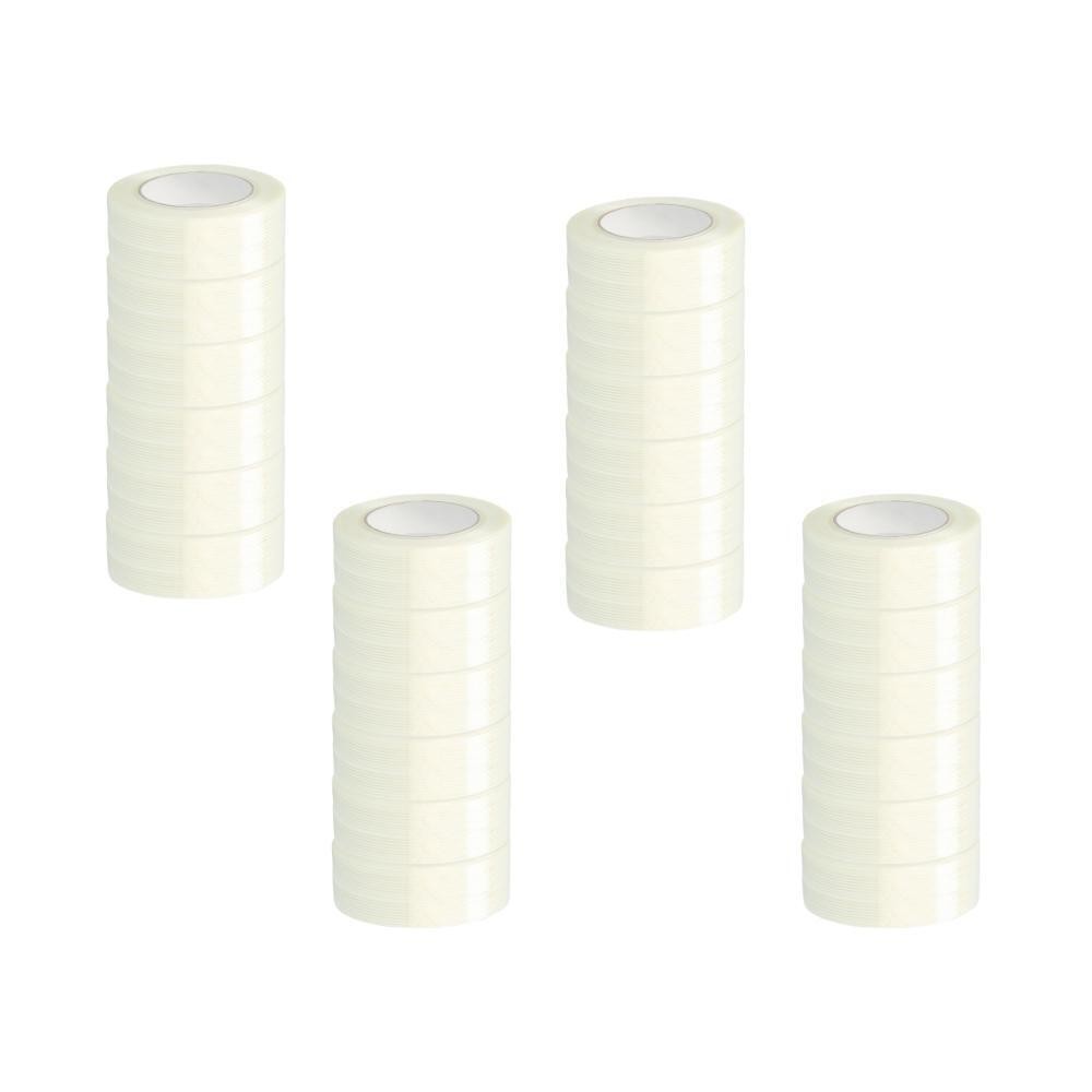 Industrial Grade 12 Rolls Filament Tapes 4.8 Mil Fiberglass Tape 2" x 60 Yards