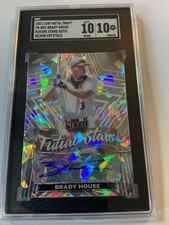 Brady House 2021 Leaf Metal Draft Silver Auto Rookie Card Nationals RC SGC 10