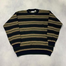 Vintage Knitted Jumper Abstract Patterned Grandad Knit Sweater Men's Xl