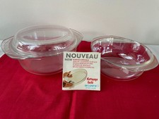 SET: 2x Auflaufform mit Deckel "arcusine d´ arcopal" France Backform wNeu!