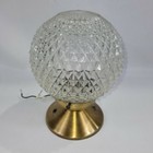 Vintage Pineapple Light Fixture 9" Clear Glass Shade Metal Superlite Globe Round