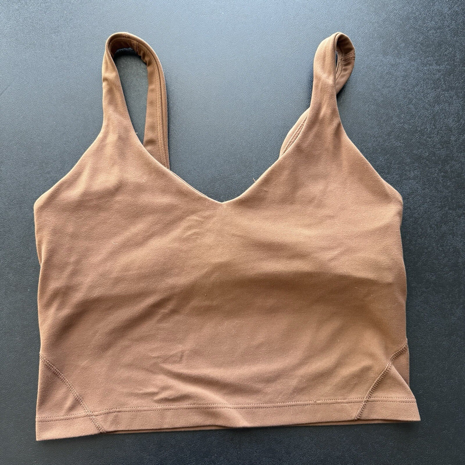 Lululemon Womens Size 6 Brown Scoop Neck Sports Bra Missing Pads-image