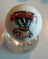 Super Nice Wisconsin Badgers Glass Logo Marble
