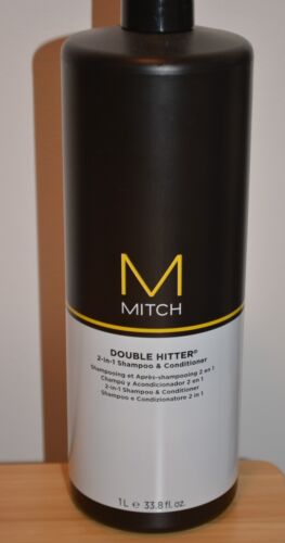 Paul Mitchell Mitch Double Hitter 2-in-1 Shampoo & Conditioner 33.8 oz 1L NEW