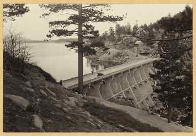 1924 The Dam Big Bear Lake California - 8 x 10 Inch