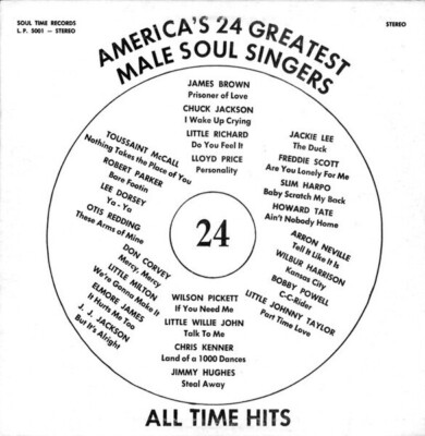 Americas 24 Greatest Male Soul Singers Various Soul Time Records Vinyl LP