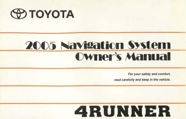 Oem Maintenance Owner S Manual Bound Toyota 4runner Navigation Guide 2005 Ebay