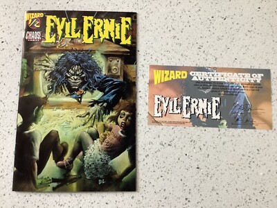 Evil Ernie # 1/2 NM Wizard Chaos Comic Book 9 with certificate of authenticity
