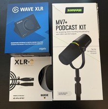 MICROPHONE BUNDLE- MV7+ Podcast kit, XLR Inte...