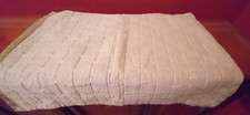 2 Quilted Pillow Shams, Beige, Tie Closure, Standard Size, 27" x 21 "