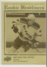 MICHAEL DEL ZOTTO ~ Rookie Headliners ~ 2009-10 Upper Deck #RH12 ~ NY RANGERS
