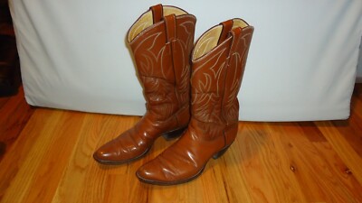 Justin Cowboy Boots, Cow Hide, Men's 10 B