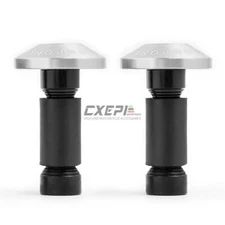 Universal Motorcycle Handle End Bar motocross Handlebar Grip Plug Cap Silver