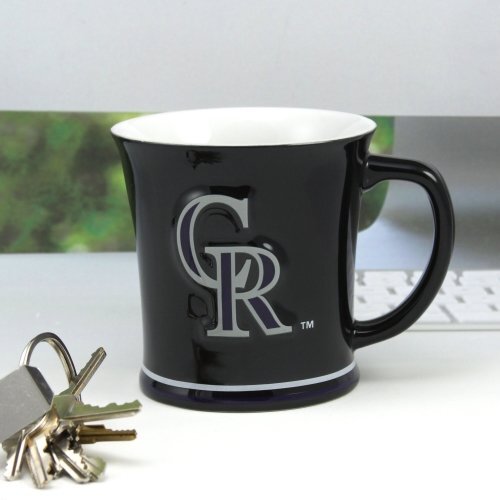 MLB Colorado Rockies 15oz. Sculpted Coffee Mug - Black - Bild 2 von 3