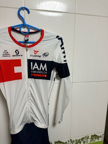 Team IAM Cuore Aero Long Sleeve suit Skinsuit Size S jersey bib shorts Scott - 第 2/10 張圖片